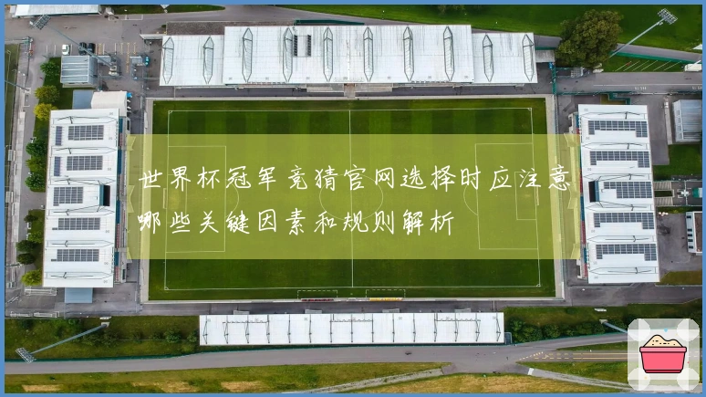 世界杯冠军竞猜官网选择时应注意哪些关键因素和规则解析